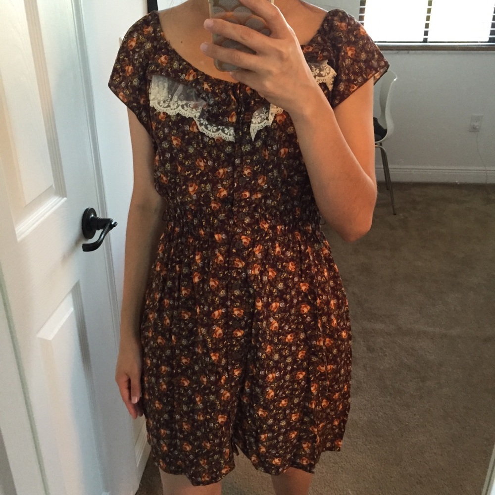 ZARA FLORAL MINI DRESS “SMALL”